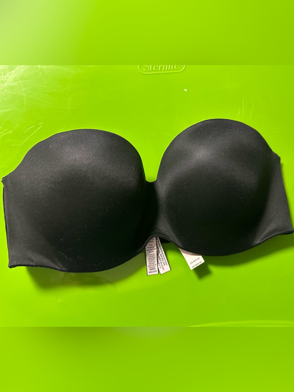 Victoria's Secret Black Strapless Molded T-Shirt Bra